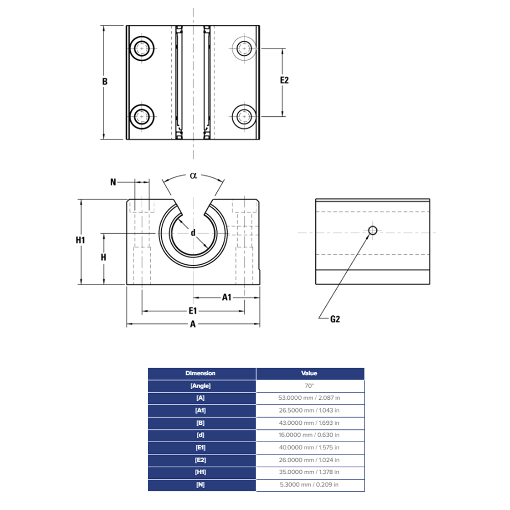 SSEPBOM16DD THOMSON BALL BUSHING<BR>SSE SERIES 16MM OPEN PILLOW BLOCK BEARING SELF ALIGNING 494.6 LBF